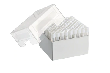 艾本德儲存盒 9 × 9, 可放置 81  個螺旋蓋（凍存）管， 4  –  5  mL，2  件，高 102  mm，4  英寸，聚丙烯材料，可耐受最低 -86  °C，可高溫高壓滅菌，帶蓋子并具有