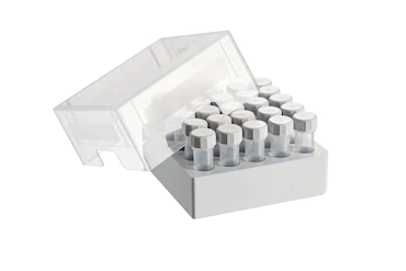 艾本德儲存盒 5 × 5, 可放置 25  個螺旋蓋管，5  mL，2  件，高 76  mm，3  英寸，聚丙烯材料，可耐受最低 -86  °C，可高溫高壓滅菌，帶蓋子并具有數(shù)字字母標(biāo)識